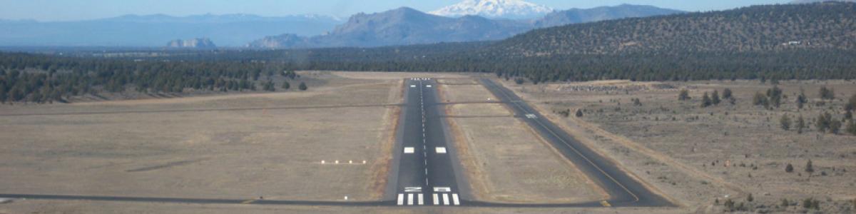 view of runway from the sky