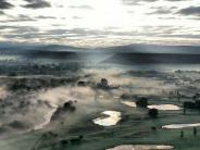 Misty golf course