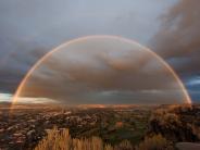 Rainbow over Prineville on August 24, 2024