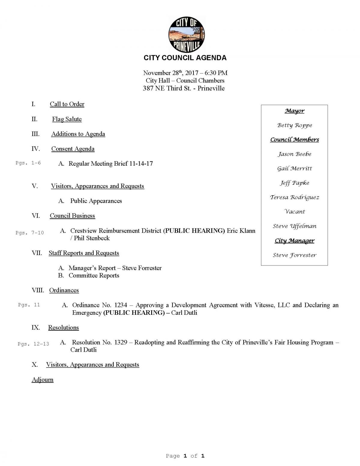 Council Agenda 11-28-17