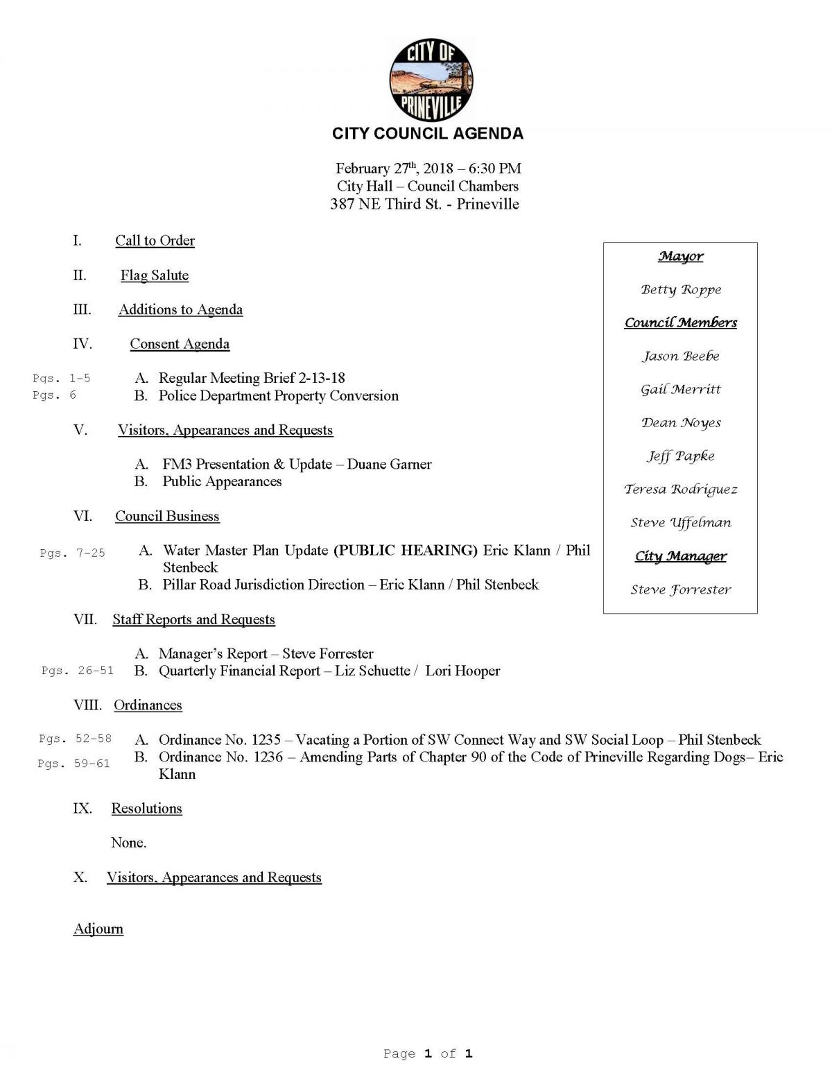Council Agenda 2-27-18