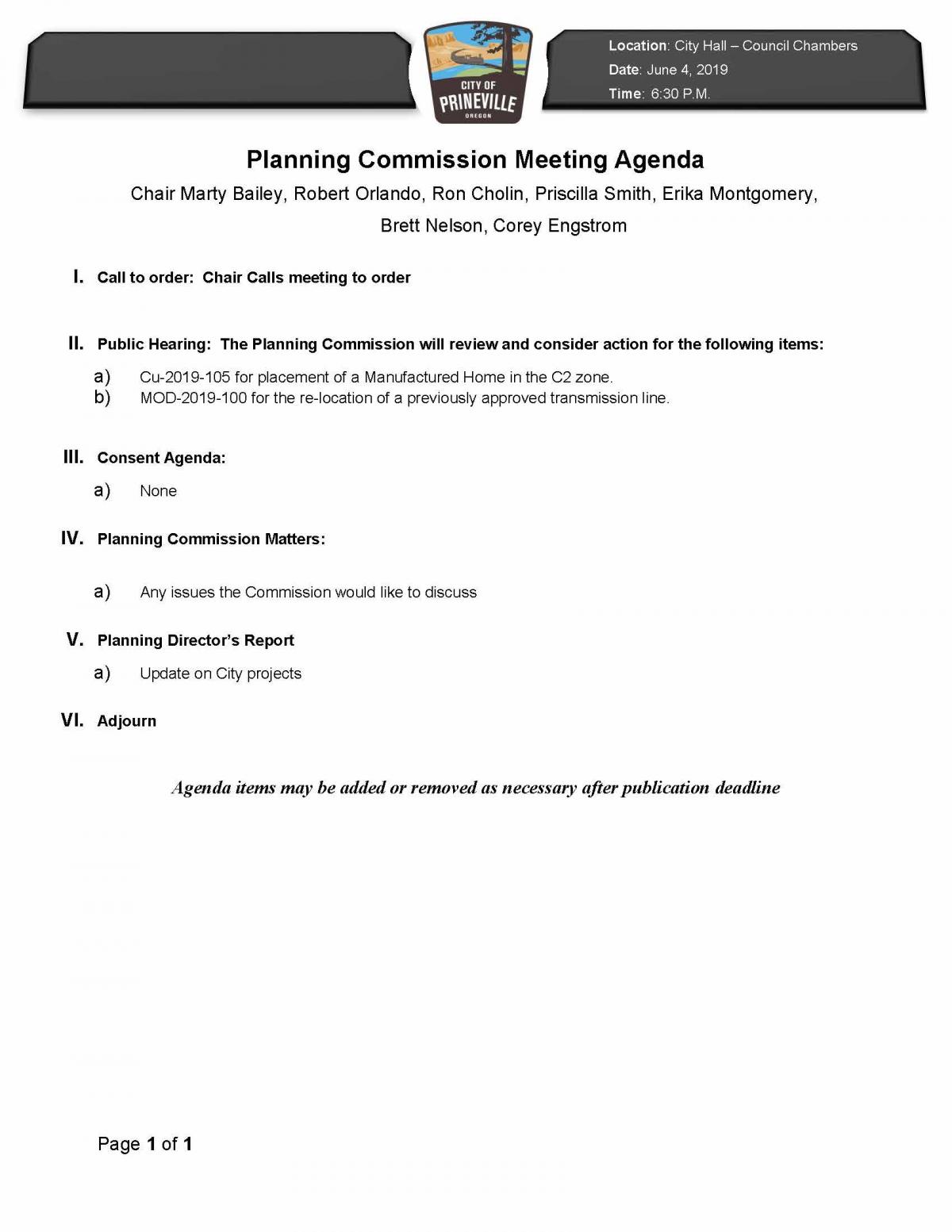 Agenda