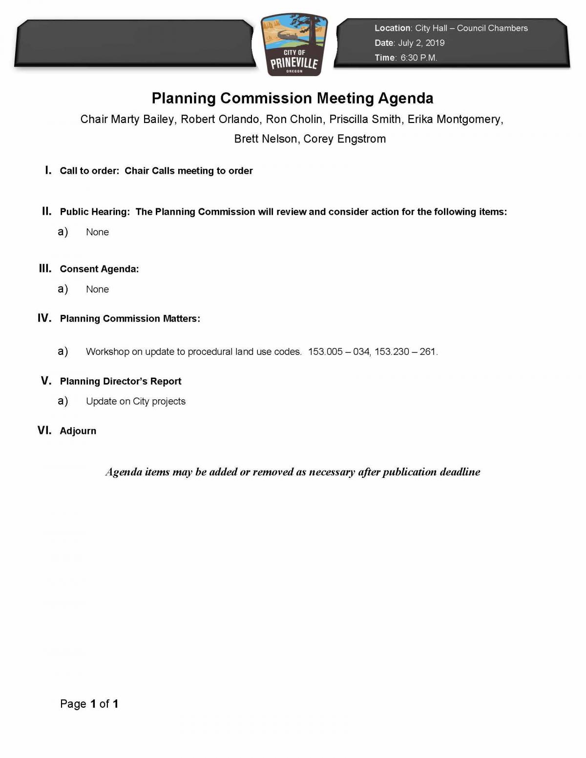 Agenda