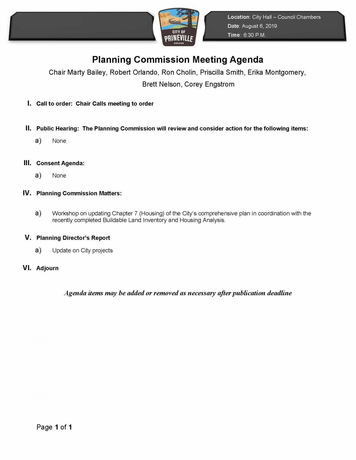 Agenda
