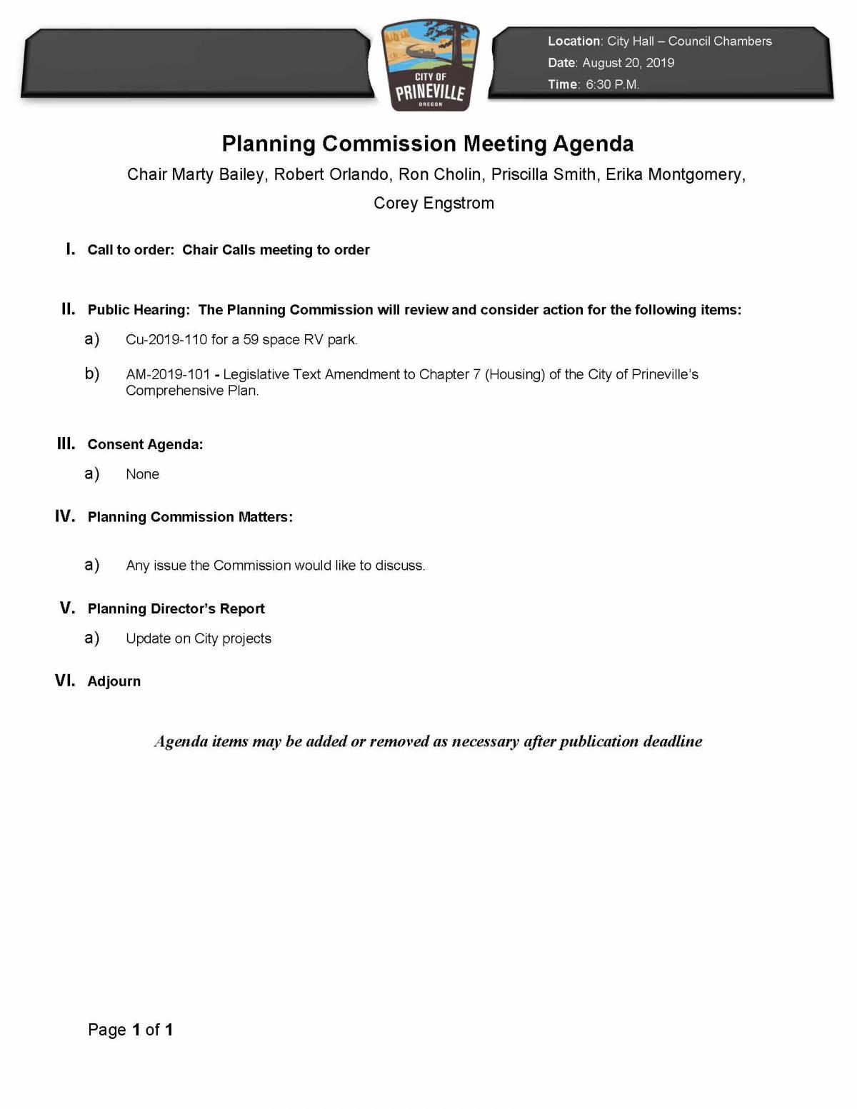 Agenda