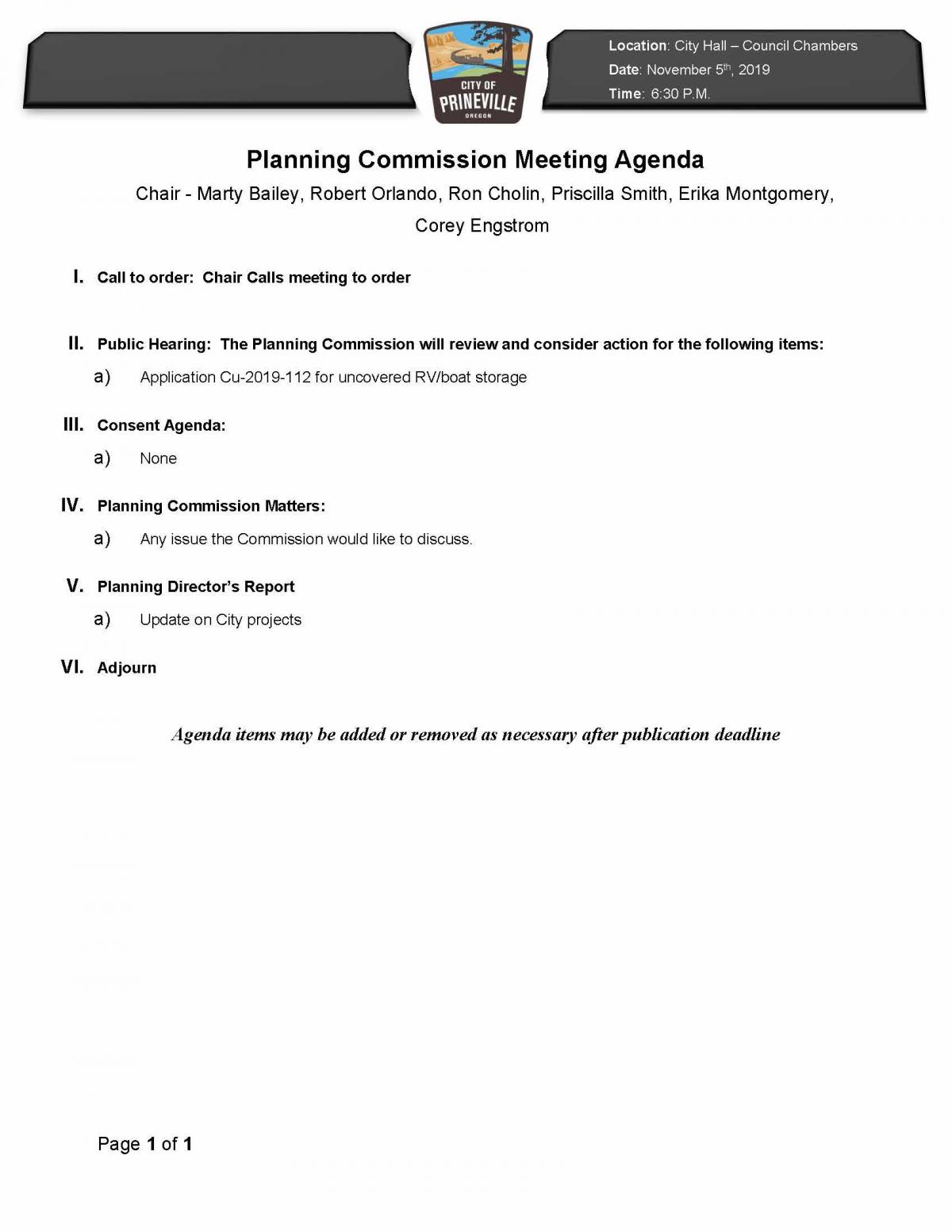 Agenda
