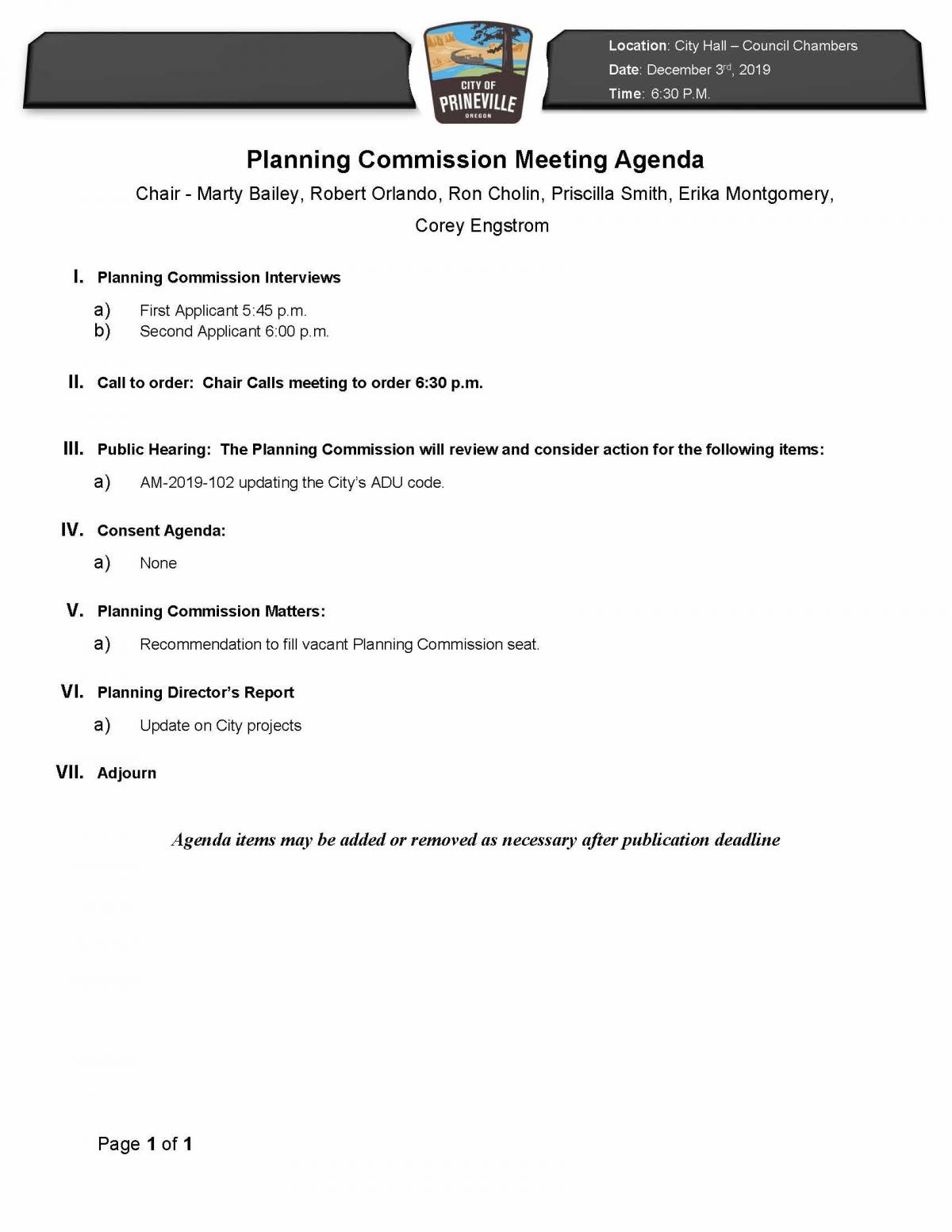 Agenda