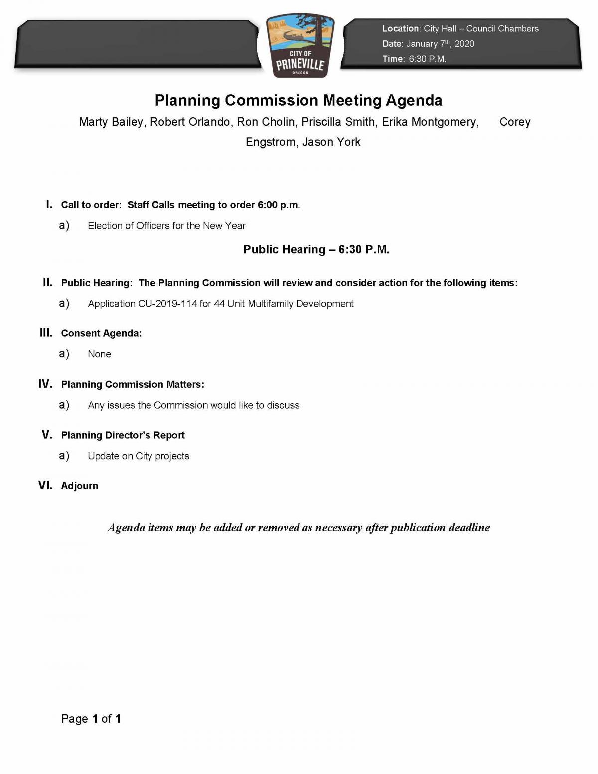 Agenda