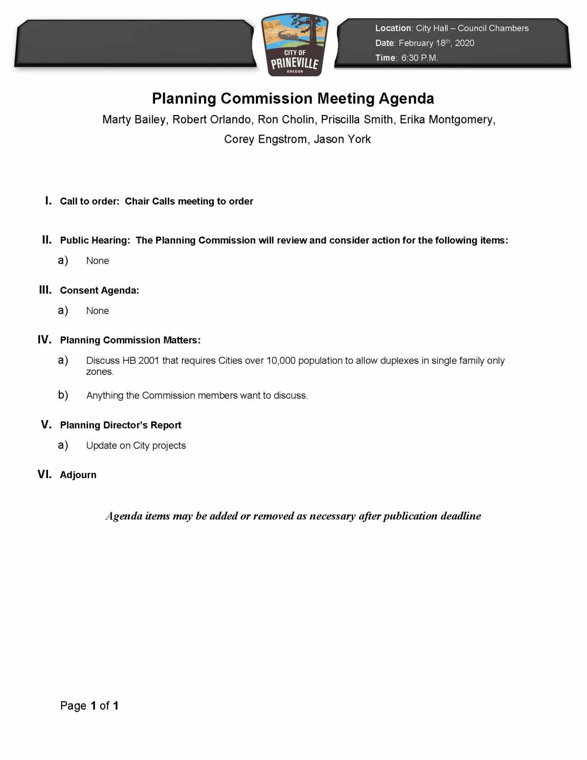 Agenda