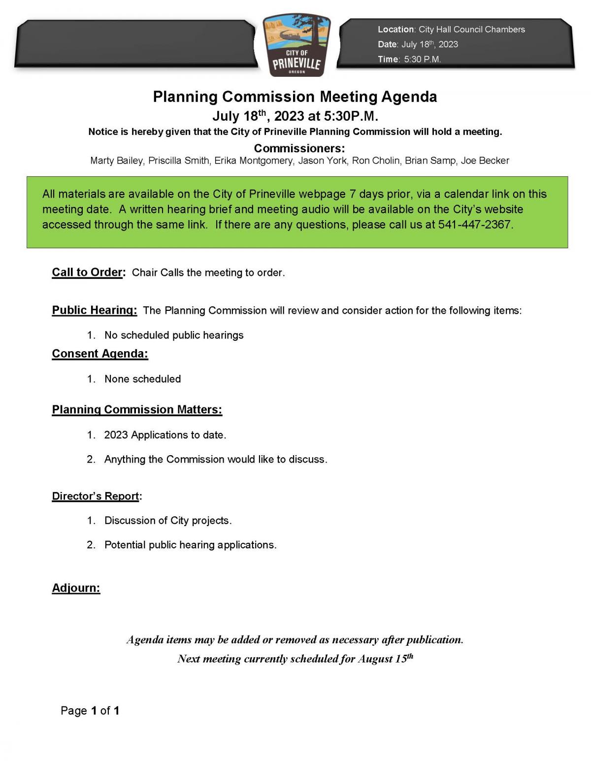 Agenda