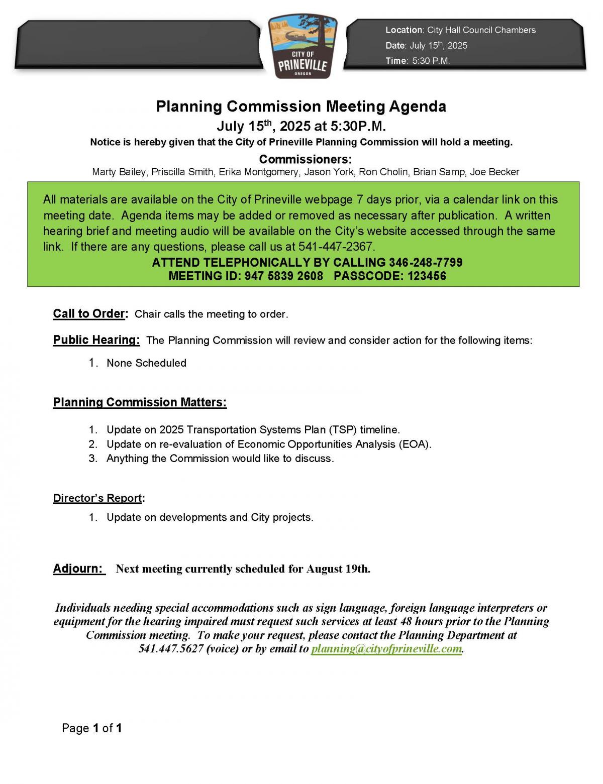 Agenda