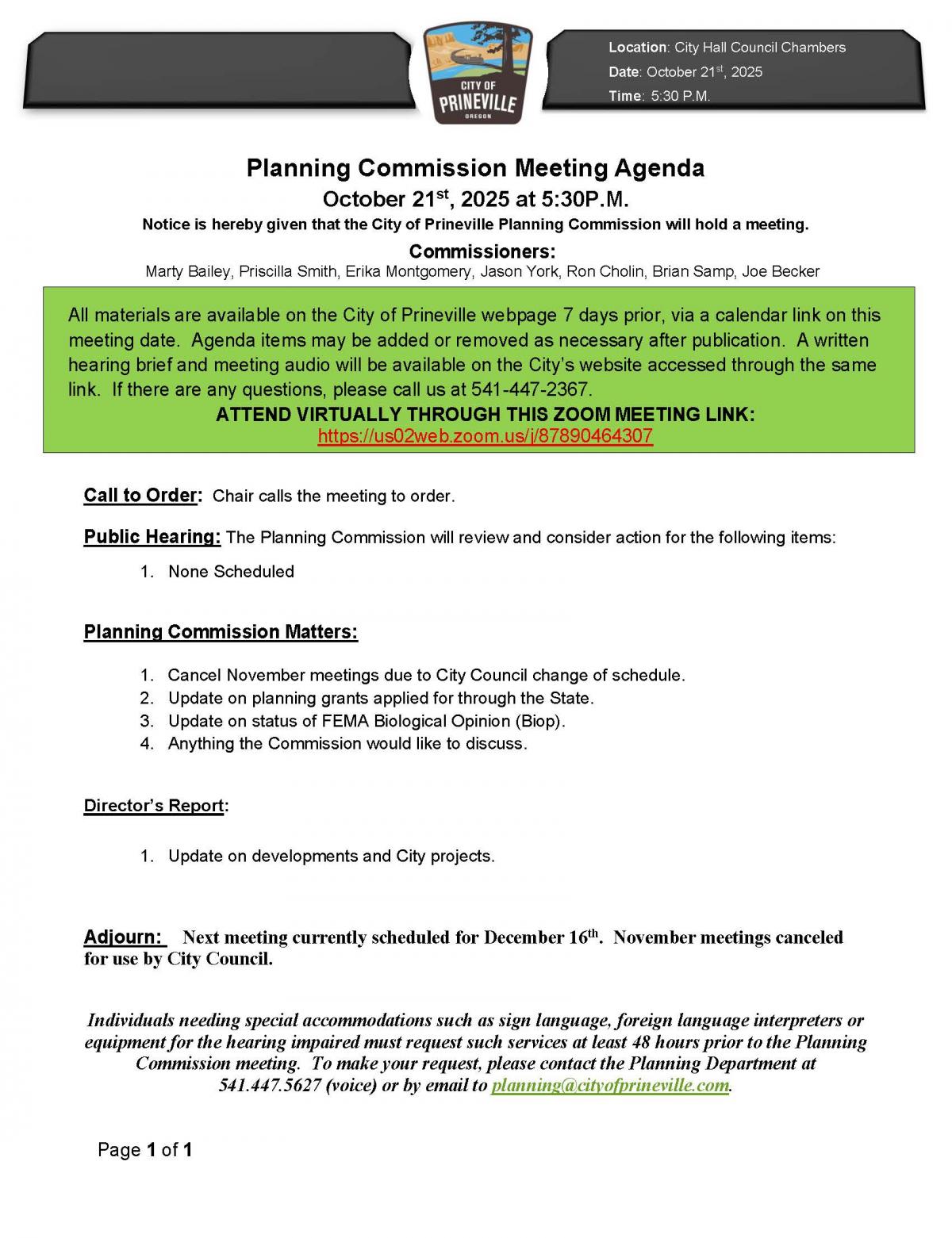 Agenda